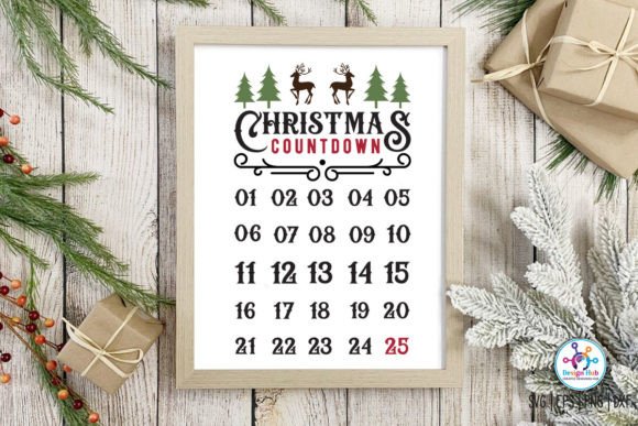 Christmas Countdown Sign SVG: Graphics and Crafts for Holiday Marketing