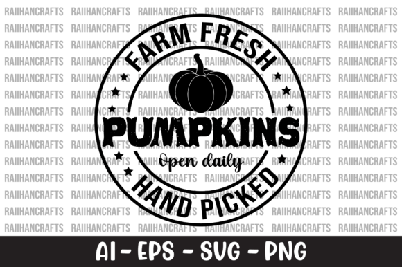 Farm Fresh Pumpkins Open Daily Hand SVG Graphics