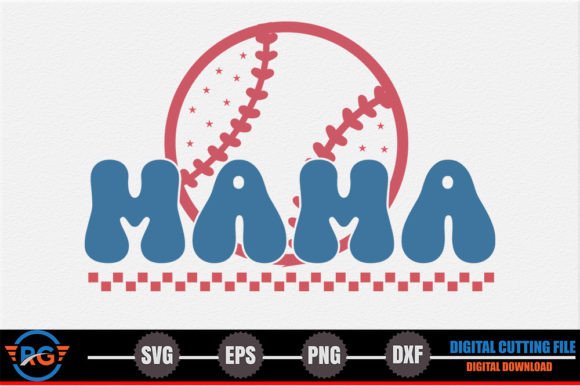 Mama – Retro Baseball SVG for Graphics and Crafts