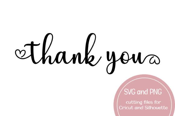 Thank You Heart SVG and PNG for Crafts and Graphics