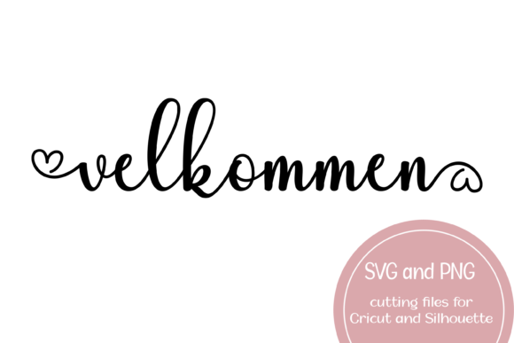 Velkommen Heart SVG and PNG: Graphics for Crafts
