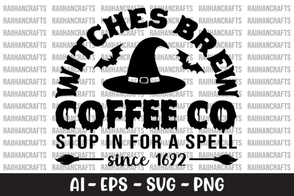 Witches Brew Coffee Co SVG: Graphics and Crafts for Halloween Marketing